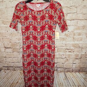 ~LuLaRoe Julia Dress Presidential Seal XXS NWT